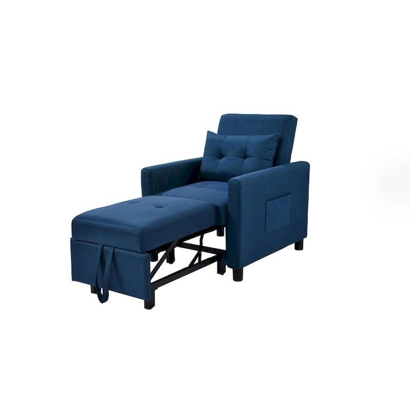 Einzelschlafsofa mit Ausziehfunktion und 1 Lendenkissen