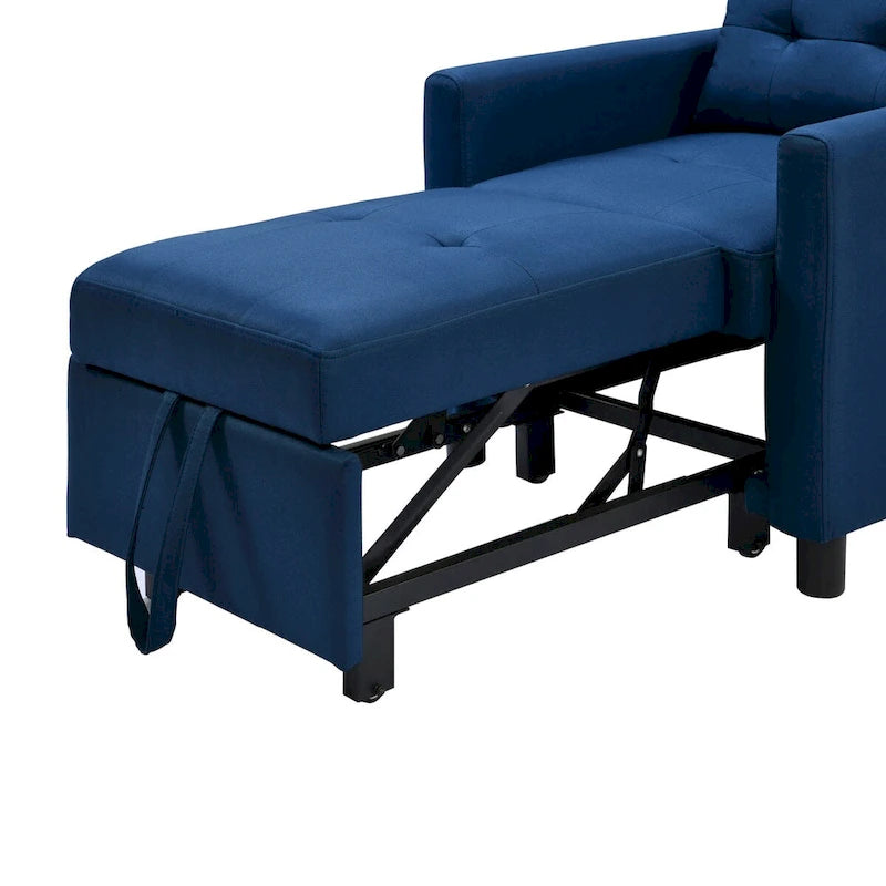 Einzelschlafsofa mit Ausziehfunktion und 1 Lendenkissen