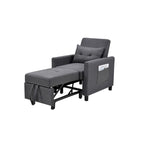 Einzelschlafsofa mit Ausziehfunktion und 1 Lendenkissen