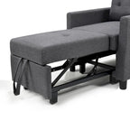 Einzelschlafsofa mit Ausziehfunktion und 1 Lendenkissen