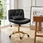 Bürodrehstuhl Charlie Modern Button-Tufted mit Kippfunktion und Kissen von