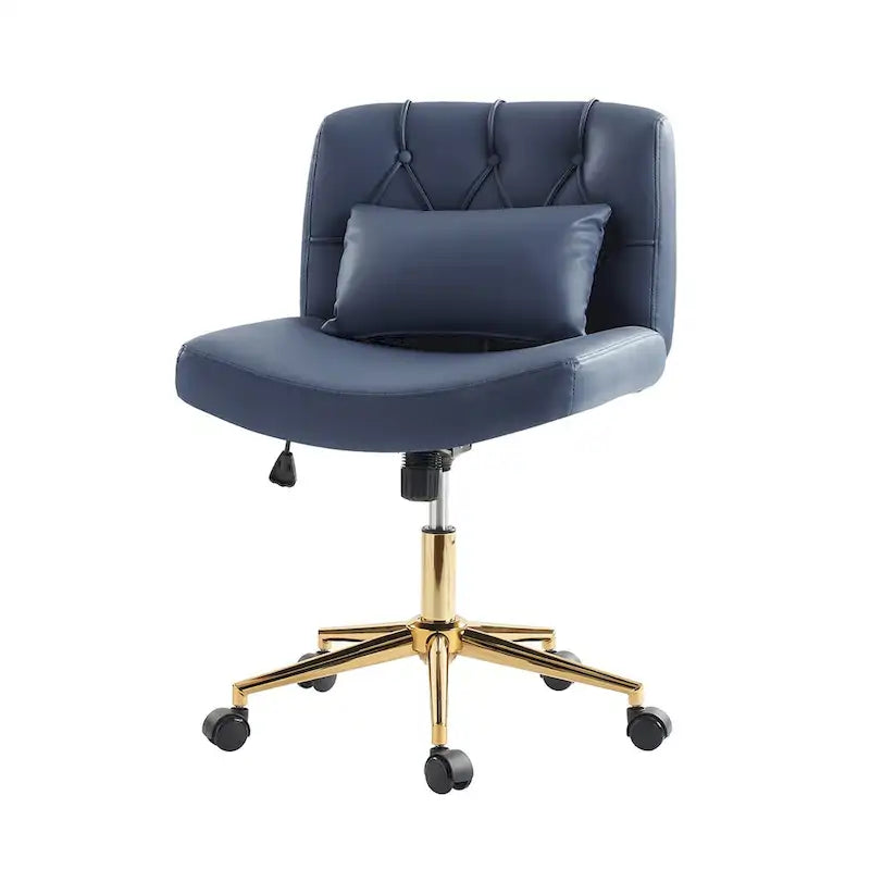 Bürodrehstuhl Charlie Modern Button-Tufted mit Kippfunktion und Kissen von