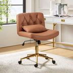 Bürodrehstuhl Charlie Modern Button-Tufted mit Kippfunktion und Kissen von