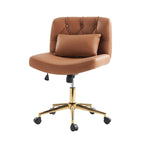 Bürodrehstuhl Charlie Modern Button-Tufted mit Kippfunktion und Kissen von