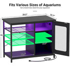 20-29 Gallonen Aquarienunterschrank mit Steckdosen & LED-Beleuchtung