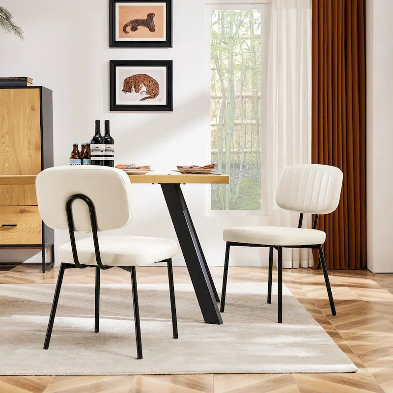 Gepolsterte Esszimmerstühle im Mid-Century Modern Stil für Küche und Esszimmer