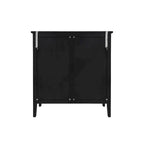 Hollow-Carved 3-Drawers Nightstand with Metal Handles
