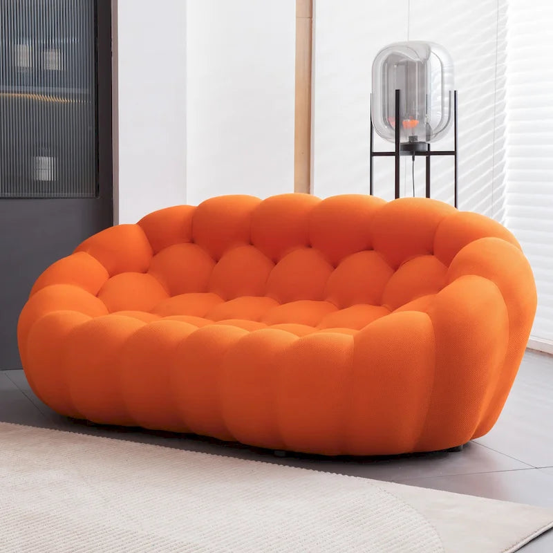 2-Sitzer Blasen-Sofa, geschwungen, Wabenform mit 3D-Textilgewebe für Wohnzimmer, Salon, Apartment