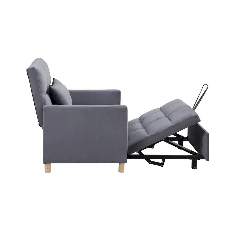 3-in-1 Schlafsofa Loungesessel, Schwarz