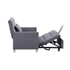 3-in-1 Schlafsofa Loungesessel, Schwarz