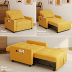 3-in-1 verstellbares Schlafsofa, ausziehbares Sesselsofa, umwandelbares Klappbett für das Wohnzimmer