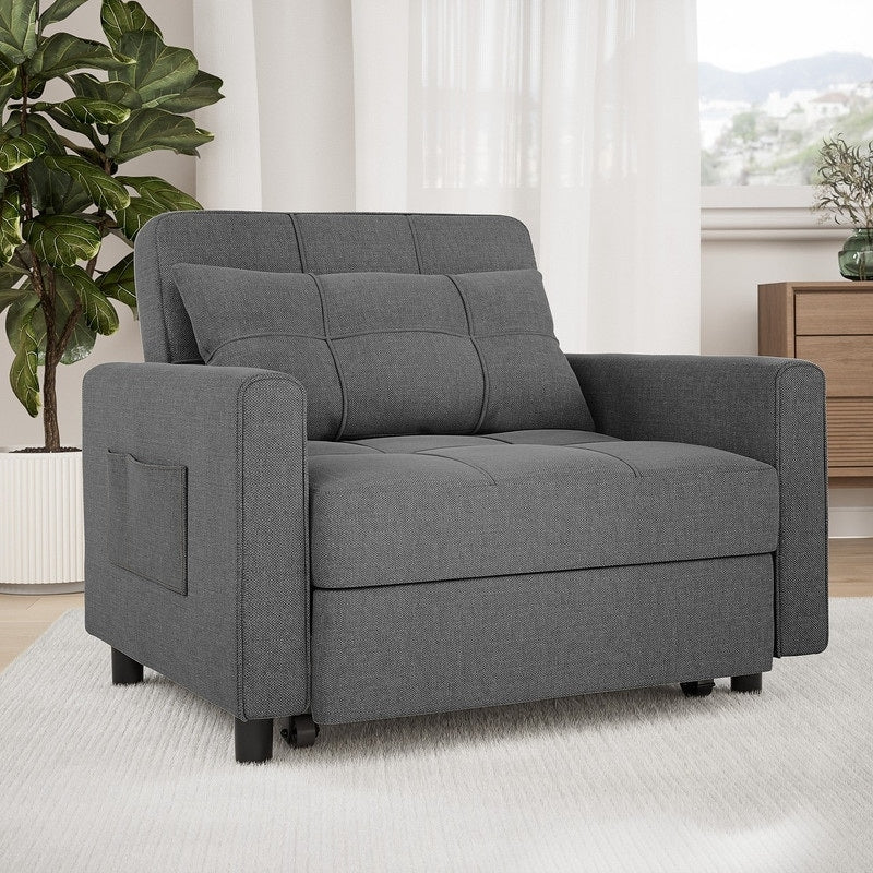 3-in-1 verstellbares Schlafsofa, ausziehbares Sesselsofa, umwandelbares Klappbett für das Wohnzimmer