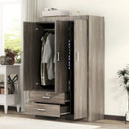 3-türiger Kleiderschrank mit 2 Schubladen
