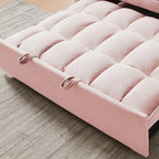 3-in-1 Schlafsofa aus Samt mit Ausziehbett und verstellbarer Rückenlehne