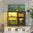 20-29 Gallonen Aquarienunterschrank mit Steckdosen & LED-Beleuchtung