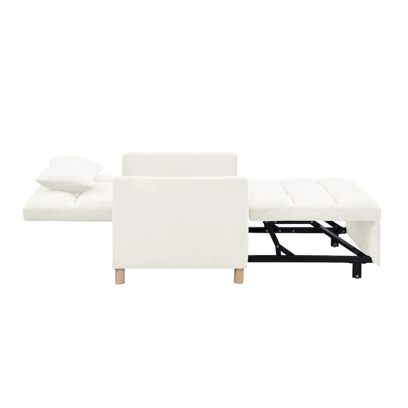 3-in-1 Schlafsofa Loungesessel, Schwarz