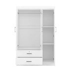3-türiger Kleiderschrank mit 2 Schubladen