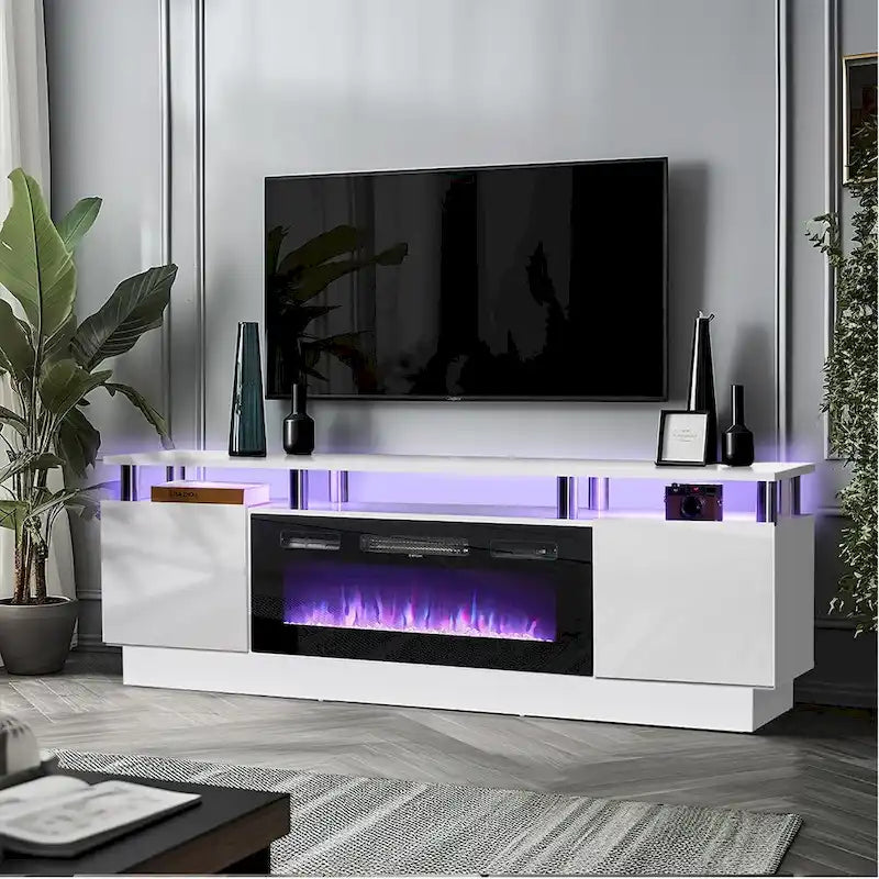 70  TV-Ständer mit Elektrokamin, 36  Elektrokamin
