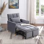 3-in-1 Schlafsofa Loungesessel, Schwarz