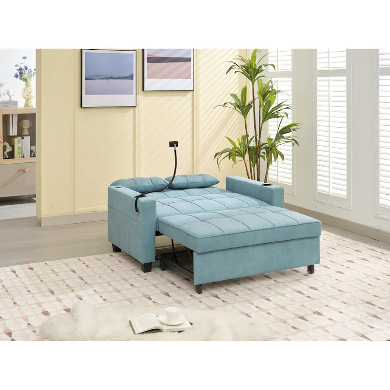 3-in-1 Schlafsofa ausziehbar mit USB-Anschlüssen