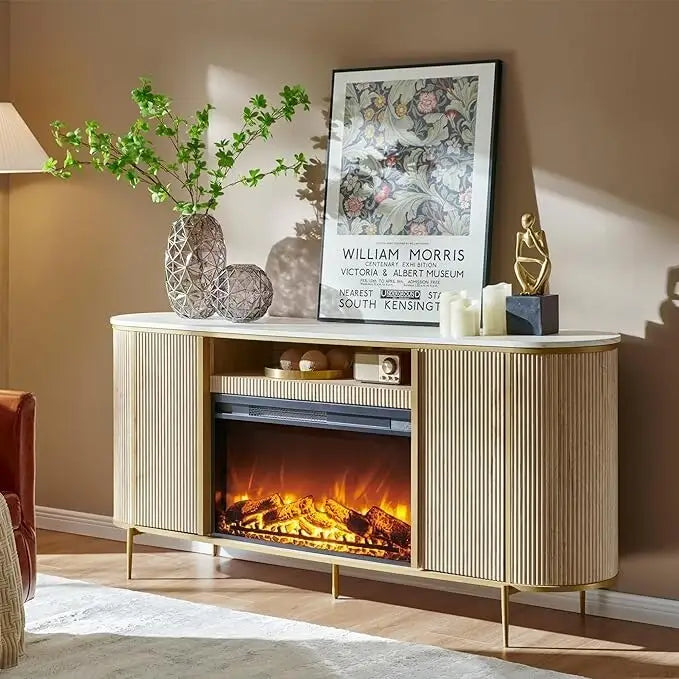 70 Modern Luxus Kamin TV-Ständer, Entertainment Center, TV-Konsole