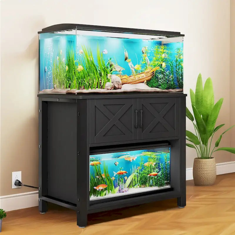 Aquarium-Unterschrank 40–50 Gallonen, Unterschrank für Fischtank mit Steckdosen
