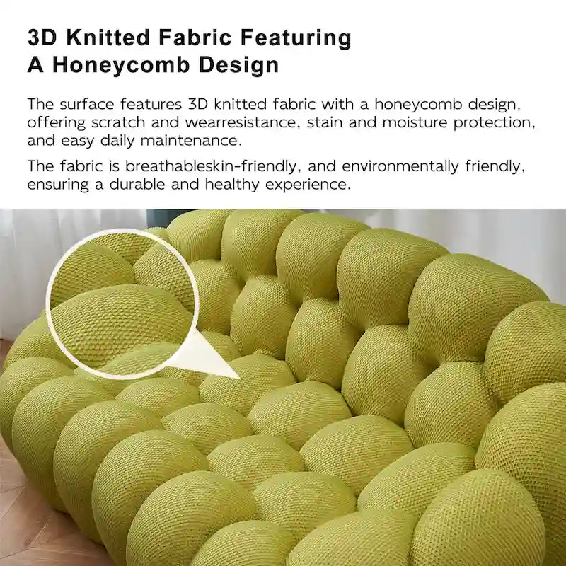 2-Sitzer Blasen-Sofa, geschwungen, Wabenform mit 3D-Textilgewebe für Wohnzimmer, Salon, Apartment