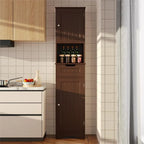 67 Zoll hoher Badezimmerschrank, schmaler Wäscheschrank, Aufbewahrungsschrank mit 2 Türen und Schublade