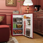 3.2 Cu.Ft Mini-Kühlschrank mit Gefrierfach, eintüriger Kompaktkühlschrank mit einstellbarem Thermostat für das Schlafzimmer