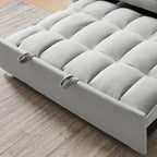 3-in-1 Schlafsofa aus Samt mit Ausziehbett und verstellbarer Rückenlehne