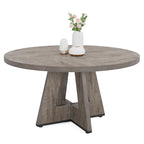 47 Zoll runder Esstisch für 4 Personen, Holztisch im Landhausstil für Küche, Esszimmer, Wohnzimmer