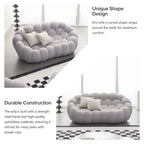 2-Sitzer Blasen-Sofa, geschwungen, Wabenform mit 3D-Textilgewebe für Wohnzimmer, Salon, Apartment