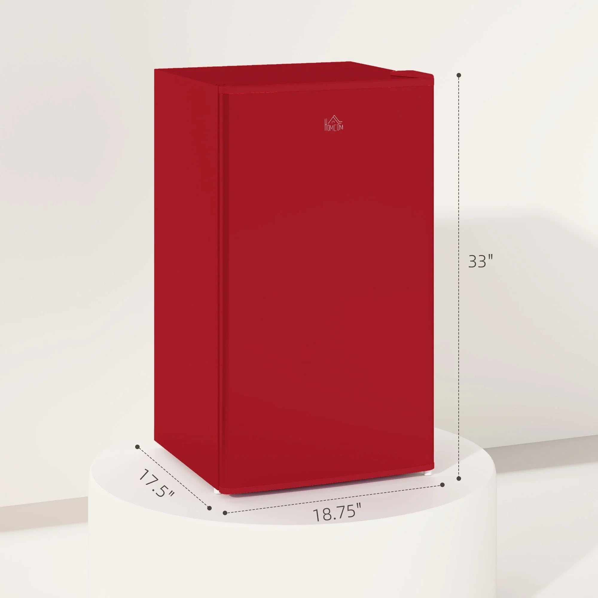 3.2 Cu.Ft Mini-Kühlschrank mit Gefrierfach, eintüriger Kompaktkühlschrank mit einstellbarem Thermostat für das Schlafzimmer