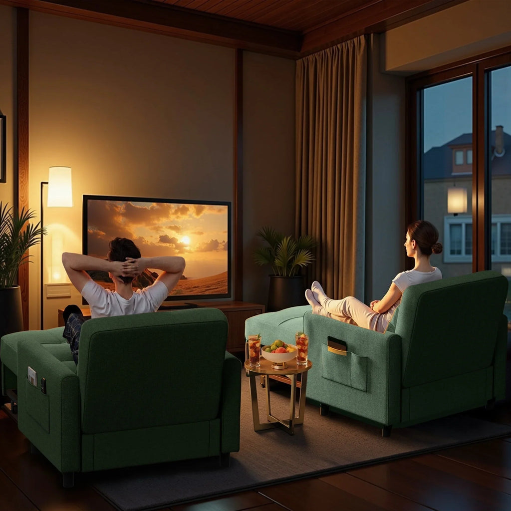 3-in-1 verstellbares Schlafsofa, ausziehbares Sesselsofa, umwandelbares Klappbett für das Wohnzimmer