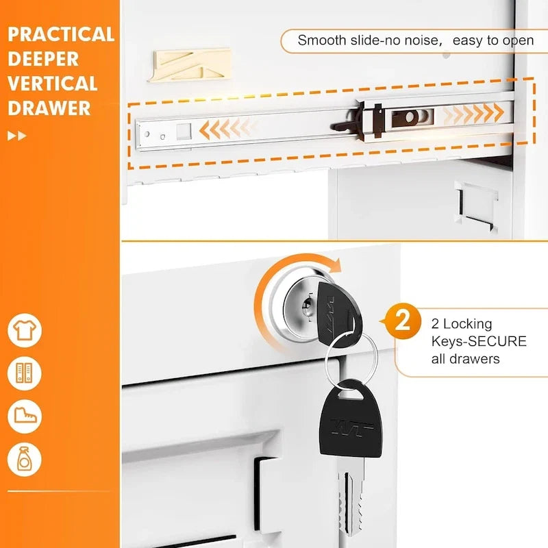 Rollcontainer/Standcontainer mit 3 Schubladen für das Home Office