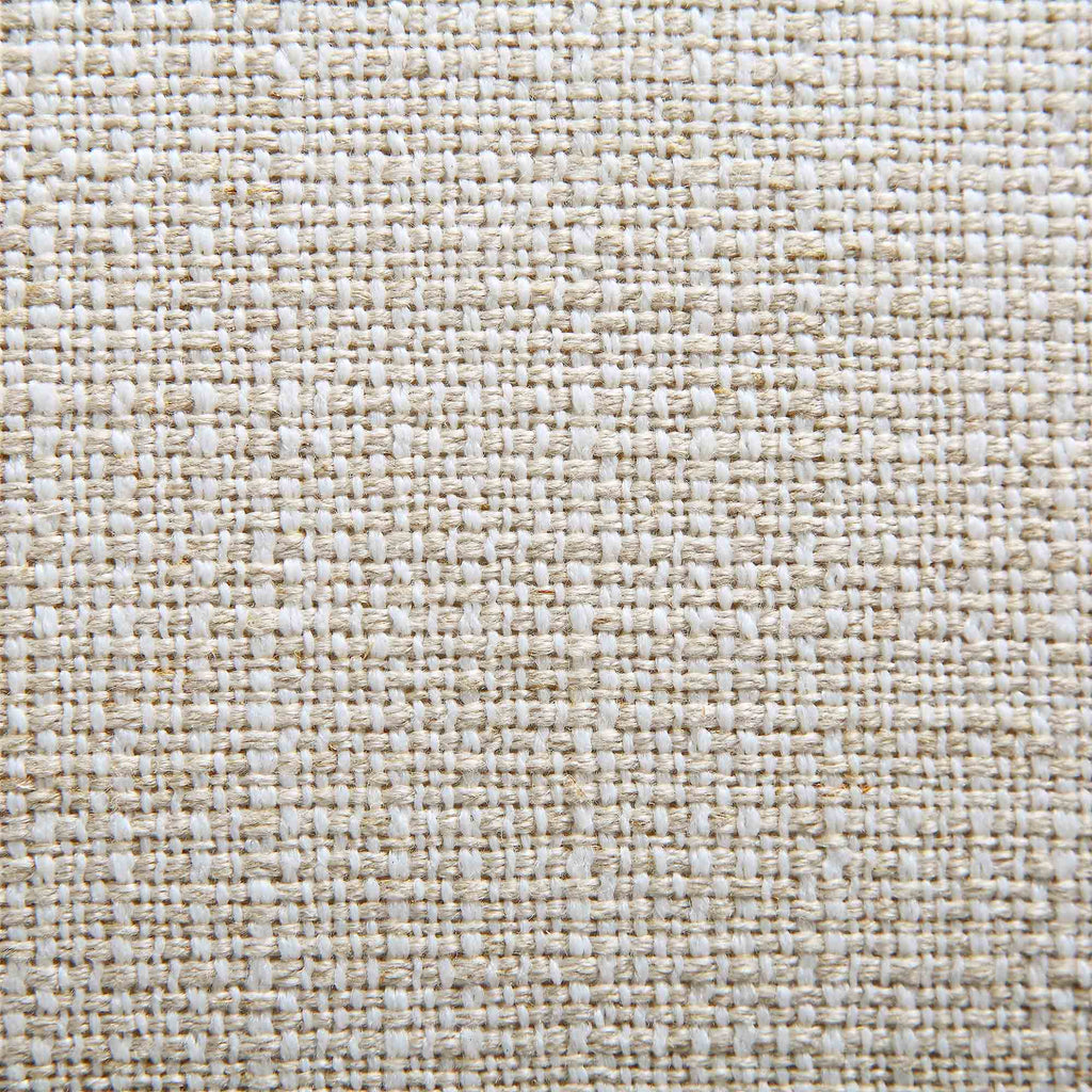 3-Sitzer geschwungenes Sofa mit Kugel-Kissen, Leinenmischung Beige