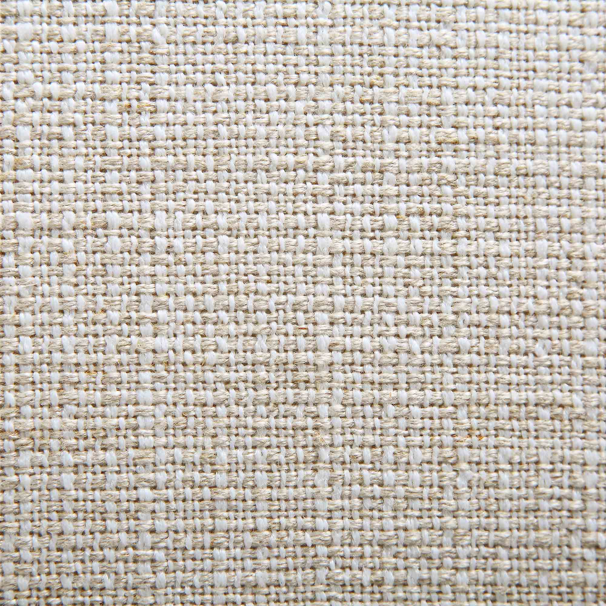 3-Sitzer geschwungenes Sofa mit Kugel-Kissen, Leinenmischung Beige