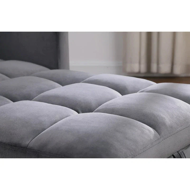 3-in-1 Schlafsofa Loungesessel, Schwarz