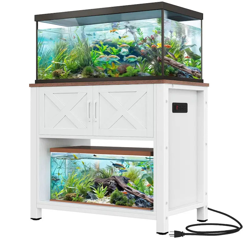 Aquarium-Unterschrank 40–50 Gallonen, Unterschrank für Fischtank mit Steckdosen