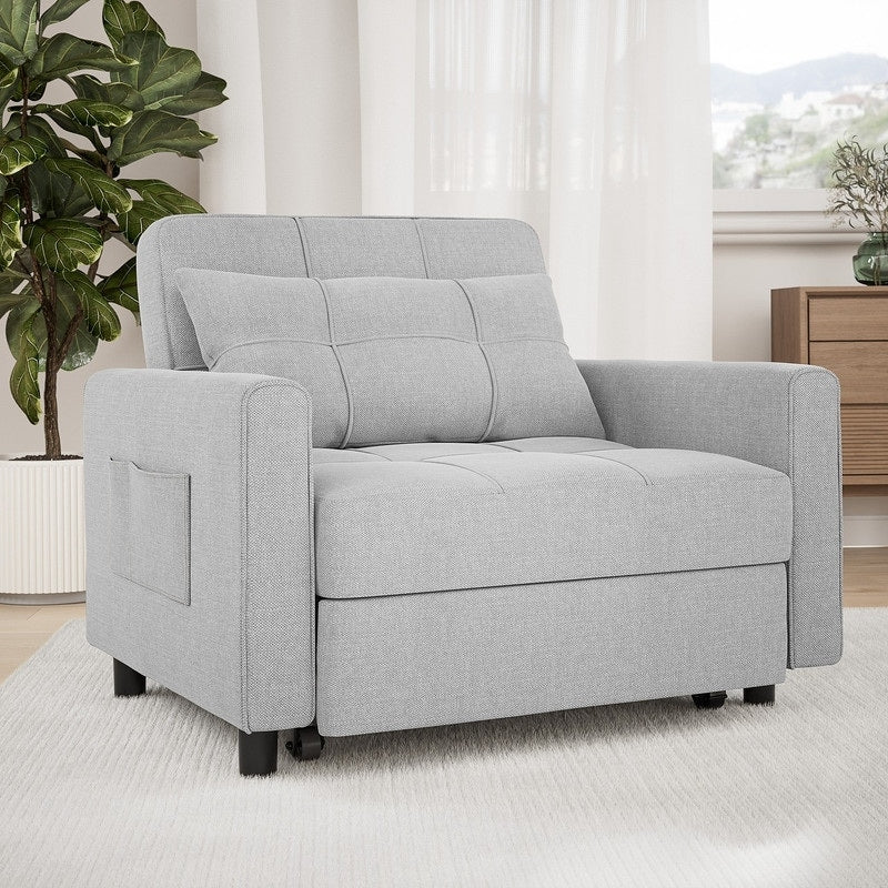 3-in-1 verstellbares Schlafsofa, ausziehbares Sesselsofa, umwandelbares Klappbett für das Wohnzimmer