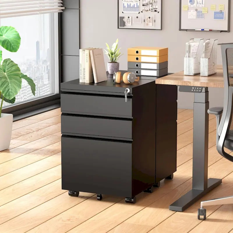 Rollcontainer/Standcontainer mit 3 Schubladen für das Home Office