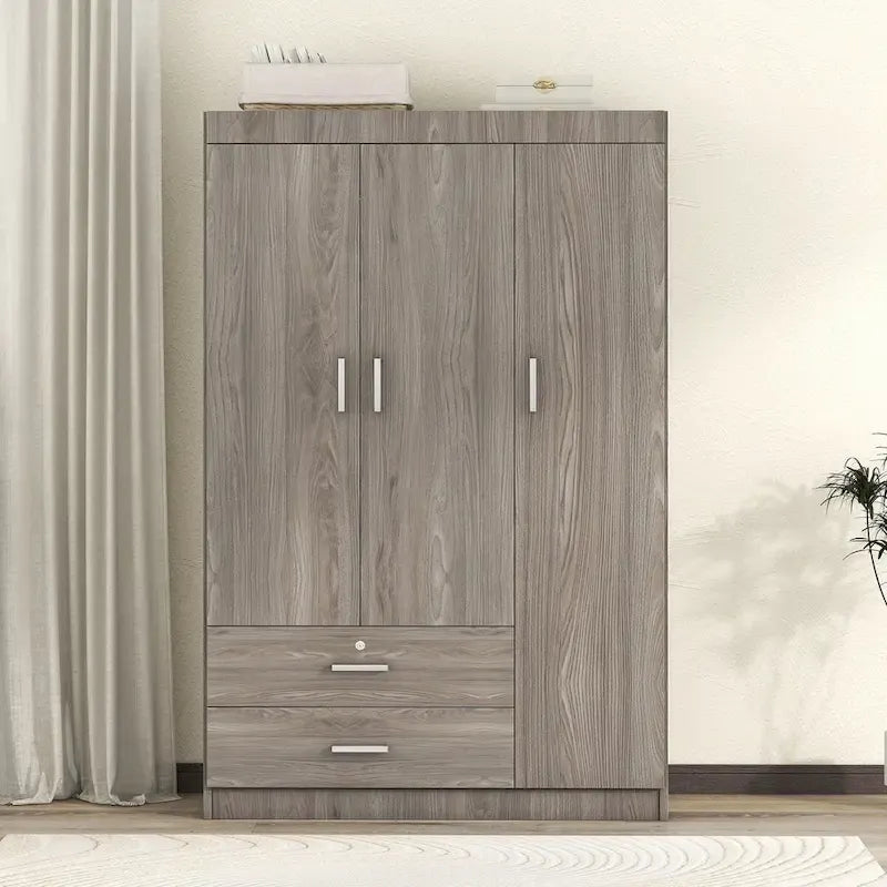 3-türiger Kleiderschrank mit 2 Schubladen