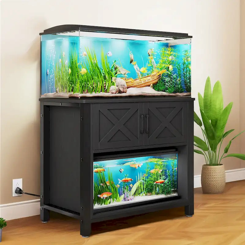 Aquarium-Unterschrank 40–50 Gallonen, Unterschrank für Fischtank mit Steckdosen
