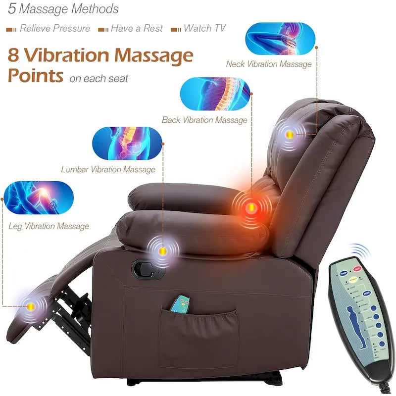 2-Sitzer-Liegesofa mit Wärme- und Massagefunktion