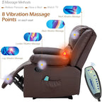 2-Sitzer-Liegesofa mit Wärme- und Massagefunktion