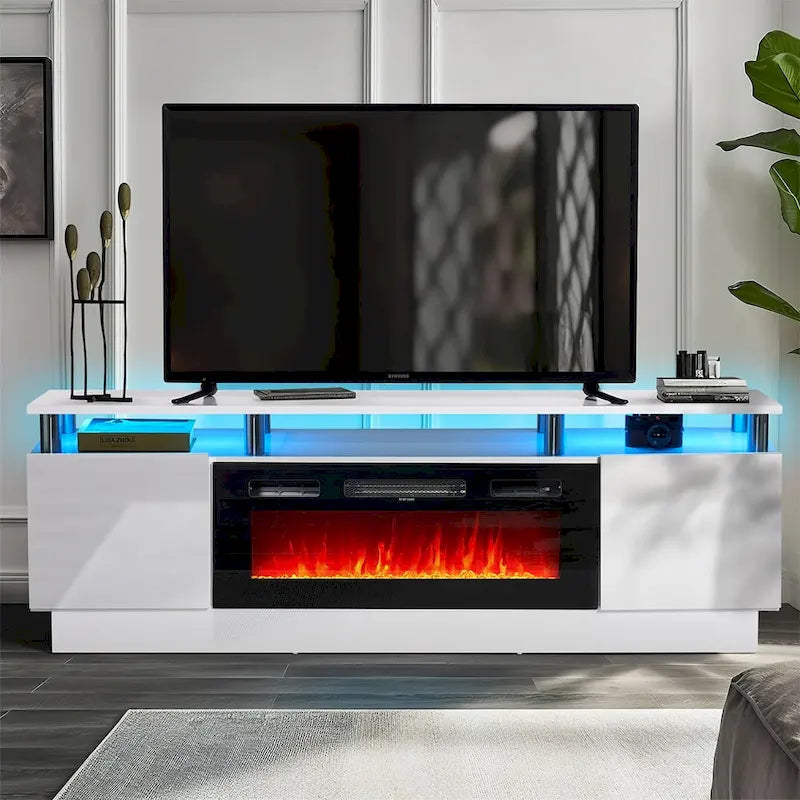 70  TV-Ständer mit Elektrokamin, 36  Elektrokamin