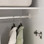 2-türiger Kleiderschrank, freistehender Schlafzimmerschrank mit Kleiderstange