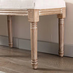 48 extralange, rechteckige, getuftete Ottomanenbank-Sitzbank – Beige