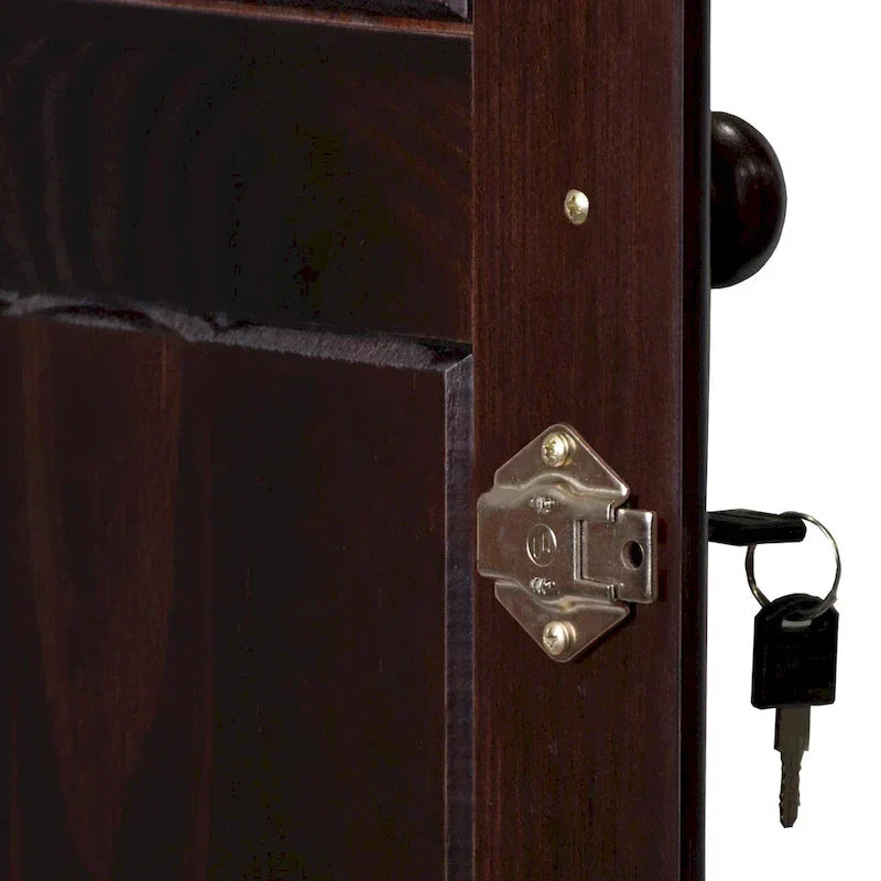 3-türiger Kleiderschrank – Weiß/Mokka/Java – Massivholz