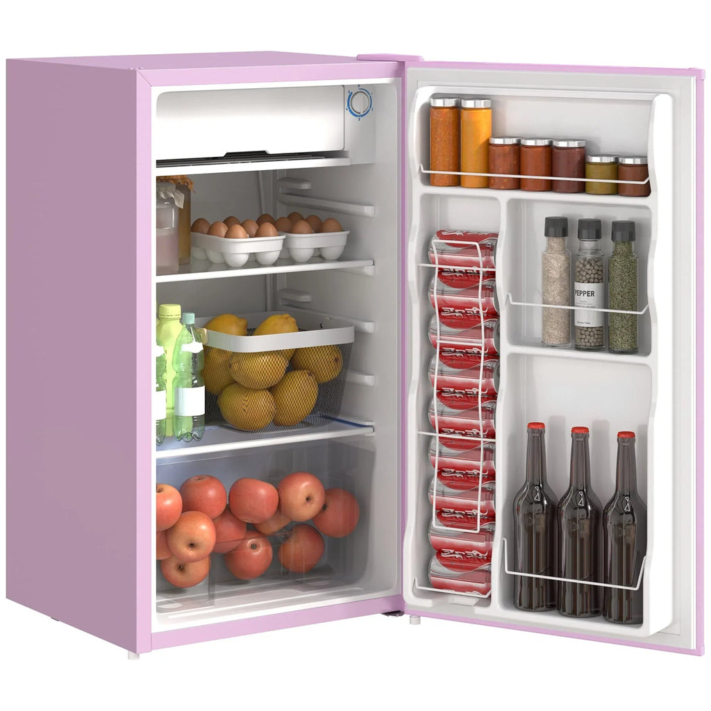 3.2 Cu.Ft Mini-Kühlschrank mit Gefrierfach, eintüriger Kompaktkühlschrank mit einstellbarem Thermostat für das Schlafzimmer